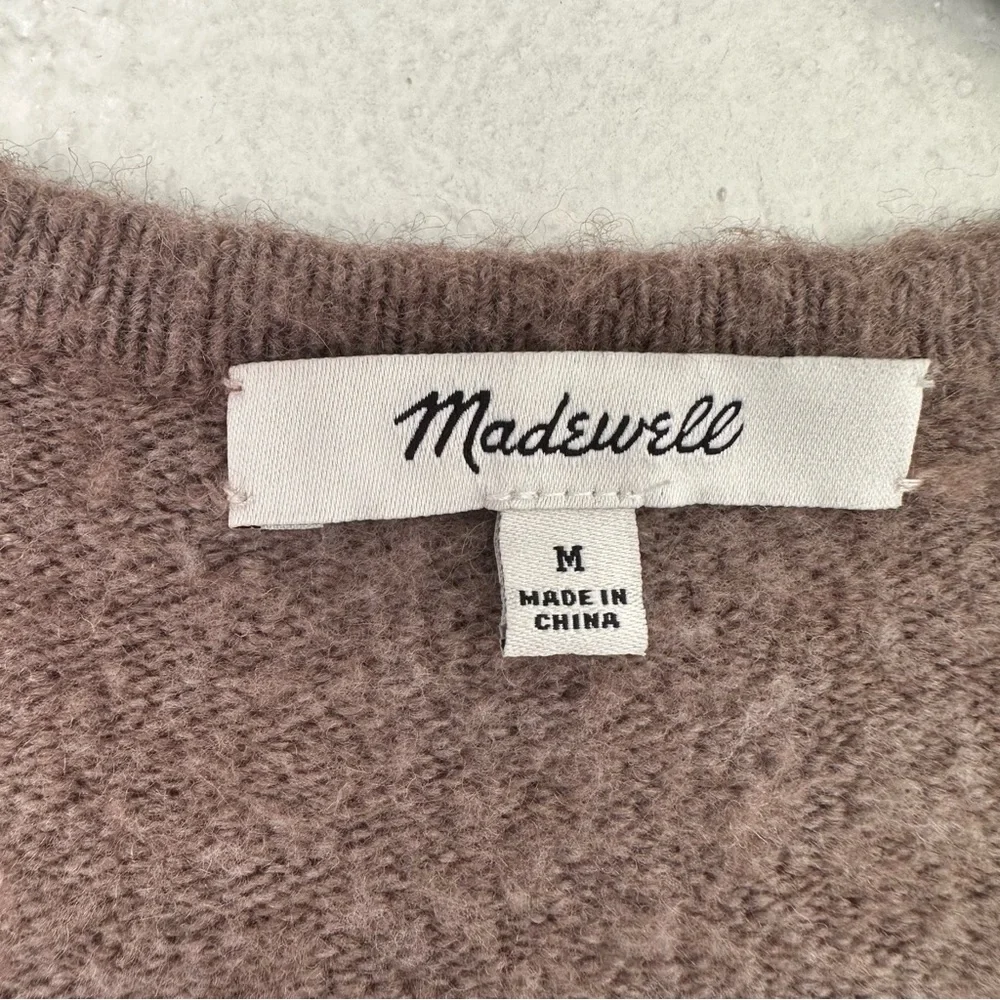 MADEWELL Cozy Walker Cardigan Sweater Womens Size Medium Pockets Neutral Soft_3